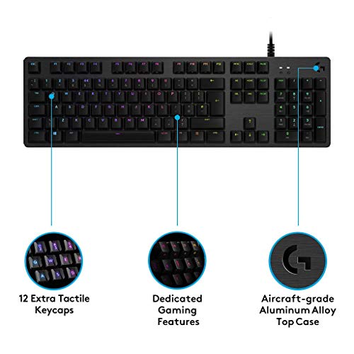 Logitech G512 RGB Backlit Mechanical Gaming Keyboard with Romer-G